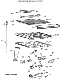05 - Compartment Separator Parts parts for Ge Refrigerator TBH18DATERWH from AppliancePartsPros.com