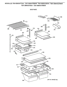 04 - Shelf Parts parts for Ge Refrigerator TBX18MAXGRWW from AppliancePartsPros.com