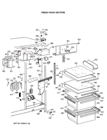 03 - Fresh Food Section parts for Ge Refrigerator MSK22GRSMAD from AppliancePartsPros.com