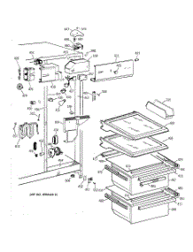 03 - Fresh Food Section parts for Ge Refrigerator MSX25DRZAAA from AppliancePartsPros.com