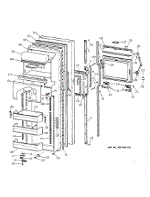 02 - Fresh Food Door parts for Ge Refrigerator TFZ24ZFXDWH from AppliancePartsPros.com
