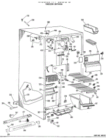 02 - Freezer Section parts for Ge Refrigerator TFF22DCB from AppliancePartsPros.com