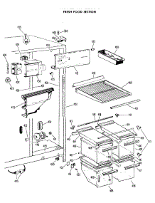03 - Fresh Food Section parts for Ge Refrigerator TFF22DCB from AppliancePartsPros.com