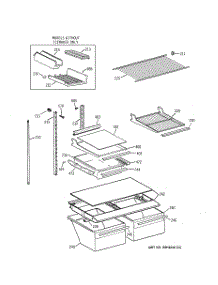 04 - Shelf Parts parts for Ge Refrigerator TBX18DAXXRWW from AppliancePartsPros.com