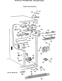 05 - Fresh Food Section parts for Ge Refrigerator TPX24BRYAWW from AppliancePartsPros.com