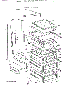 06 - Fresh Food Shelves parts for Ge Refrigerator TPX24BRYAWW from AppliancePartsPros.com