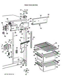 03 - Fresh Food Section parts for Ge Refrigerator MSX22BRSBAD from AppliancePartsPros.com