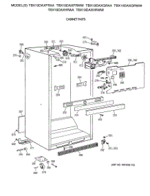 03 - Cabinet Parts parts for Ge Refrigerator TBX19DAXHRWW from AppliancePartsPros.com