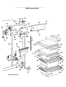 03 - Fresh Food Section parts for Ge Refrigerator MSX22GRAWH from AppliancePartsPros.com