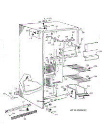 02 - Freezer Section parts for Ge Refrigerator CSX19LAXFWH from AppliancePartsPros.com