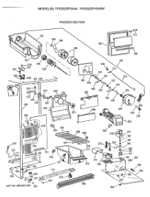 03 - Freezer Section parts for Ge Refrigerator TFX25ZRYAWW from AppliancePartsPros.com