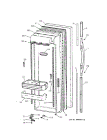 02 - Fresh Food Door parts for Ge Refrigerator TFX27PPBAAA from AppliancePartsPros.com