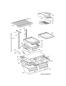 04 - Shelf Parts parts for Ge Refrigerator TBH19PAXTRWW from AppliancePartsPros.com