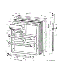 02 - Fresh Food Door parts for Ge Refrigerator TBX21CIBLRAA from AppliancePartsPros.com