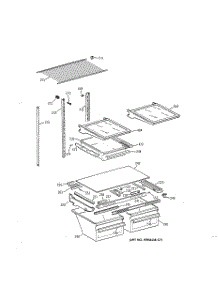 04 - Shelf Parts parts for Ge Refrigerator TBX21CIBLRAA from AppliancePartsPros.com