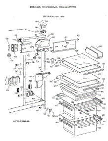 03 - Fresh Food Section parts for Ge Refrigerator TFH24JRXAAA from AppliancePartsPros.com