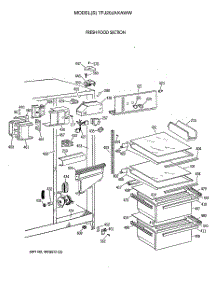 03 - Fresh Food Section parts for Ge Refrigerator TFJ20JAXAWW from AppliancePartsPros.com