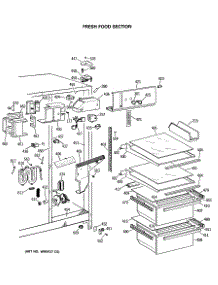 03 - Fresh Food Section parts for Ge Refrigerator MSG24GRSMWH from AppliancePartsPros.com