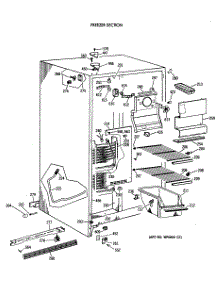 02 - Freezer Section parts for Ge Refrigerator TFK20JATCAD from AppliancePartsPros.com