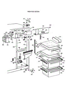 03 - Fresh Food Section parts for Ge Refrigerator TFK20JATCAD from AppliancePartsPros.com