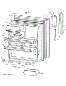 02 - Fresh Food Door parts for Ge Refrigerator TBG21JAYBRWW from AppliancePartsPros.com