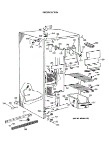 02 - Freezer Sectiojn parts for Ge Refrigerator MSG22GAVAWH from AppliancePartsPros.com