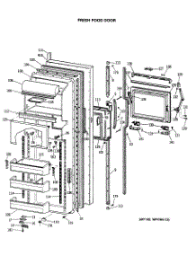 02 - Fresh Food Door parts for Ge Refrigerator TFK24ZFSMAD from AppliancePartsPros.com