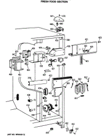04 - Fresh Food Section parts for Ge Refrigerator TFK24ZFSMAD from AppliancePartsPros.com