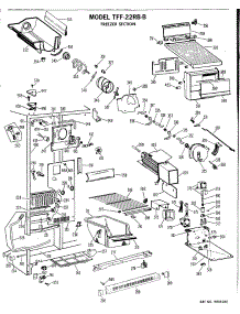 02 - Freezer Section parts for Ge Refrigerator TFF22RBB from AppliancePartsPros.com