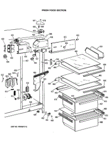 03 - Fresh Food Section parts for Ge Refrigerator TFX22JRSMWH from AppliancePartsPros.com