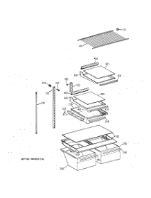 04 - Shelf Parts parts for Ge Refrigerator TBX18CIXRRWW from AppliancePartsPros.com