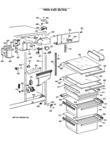 03 - Fresh Food Section parts for Ge Refrigerator TFG24ZASMWH from AppliancePartsPros.com