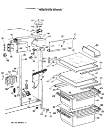 03 - Fresh Food Section parts for Ge Refrigerator TFH24JRSBWH from AppliancePartsPros.com