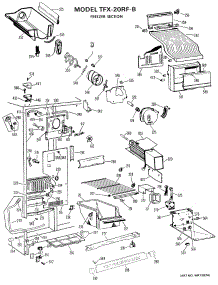 03 - Freezer Section parts for Ge Refrigerator TFF20RFB from AppliancePartsPros.com