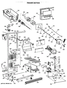 03 - Freezer Section parts for Ge Refrigerator TFX24VRSBWH from AppliancePartsPros.com