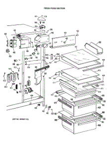 04 - Fresh Food Section parts for Ge Refrigerator TFX27ZRSAWH from AppliancePartsPros.com