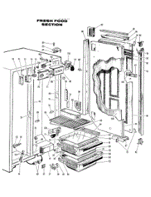 02 - Fresh Food Section parts for Ge Refrigerator TFF20DMC from AppliancePartsPros.com
