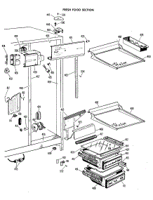 03 - Fresh Food Section parts for Ge Refrigerator TFF24SCB from AppliancePartsPros.com