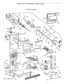 02 - Freezer Section parts for Ge Refrigerator TFX22JRXAAA from AppliancePartsPros.com