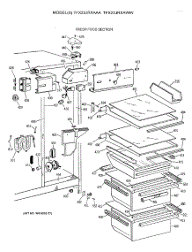 03 - Fresh Food Section parts for Ge Refrigerator TFX22JRXAAA from AppliancePartsPros.com