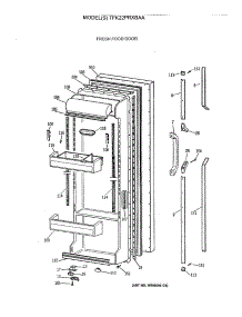 02 - Fresh Food Door parts for Ge Refrigerator TFK22PRXBAA from AppliancePartsPros.com