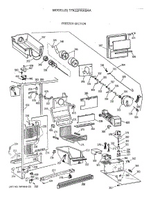 03 - Freezer Section parts for Ge Refrigerator TFK22PRXBAA from AppliancePartsPros.com