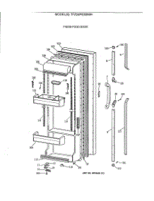 02 - Fresh Food Door parts for Ge Refrigerator TFZ24PEXBWH from AppliancePartsPros.com