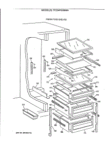 05 - Fresh Food Shelves parts for Ge Refrigerator TFZ24PEXBWH from AppliancePartsPros.com