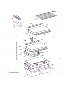04 - Shelf Parts parts for Ge Refrigerator TBX18GABBRWW from AppliancePartsPros.com