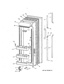 02 - Fresh Food Door parts for Ge Refrigerator TFG27PRXDWW from AppliancePartsPros.com