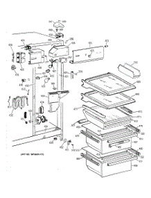 04 - Fresh Food Section parts for Ge Refrigerator TFX25VRZBAA from AppliancePartsPros.com
