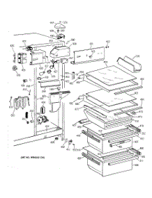 04 - Fresh Food Section parts for Ge Refrigerator TFX25CRYDWW from AppliancePartsPros.com