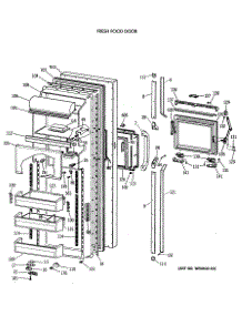 02 - Fresh Food Door parts for Ge Refrigerator TFG27PFVABB from AppliancePartsPros.com