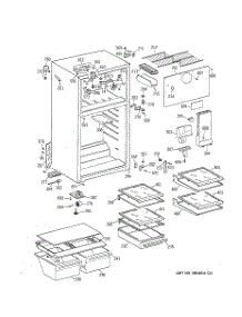 02 - Cabinet parts for Ge Refrigerator TBX16JABBRWW from AppliancePartsPros.com